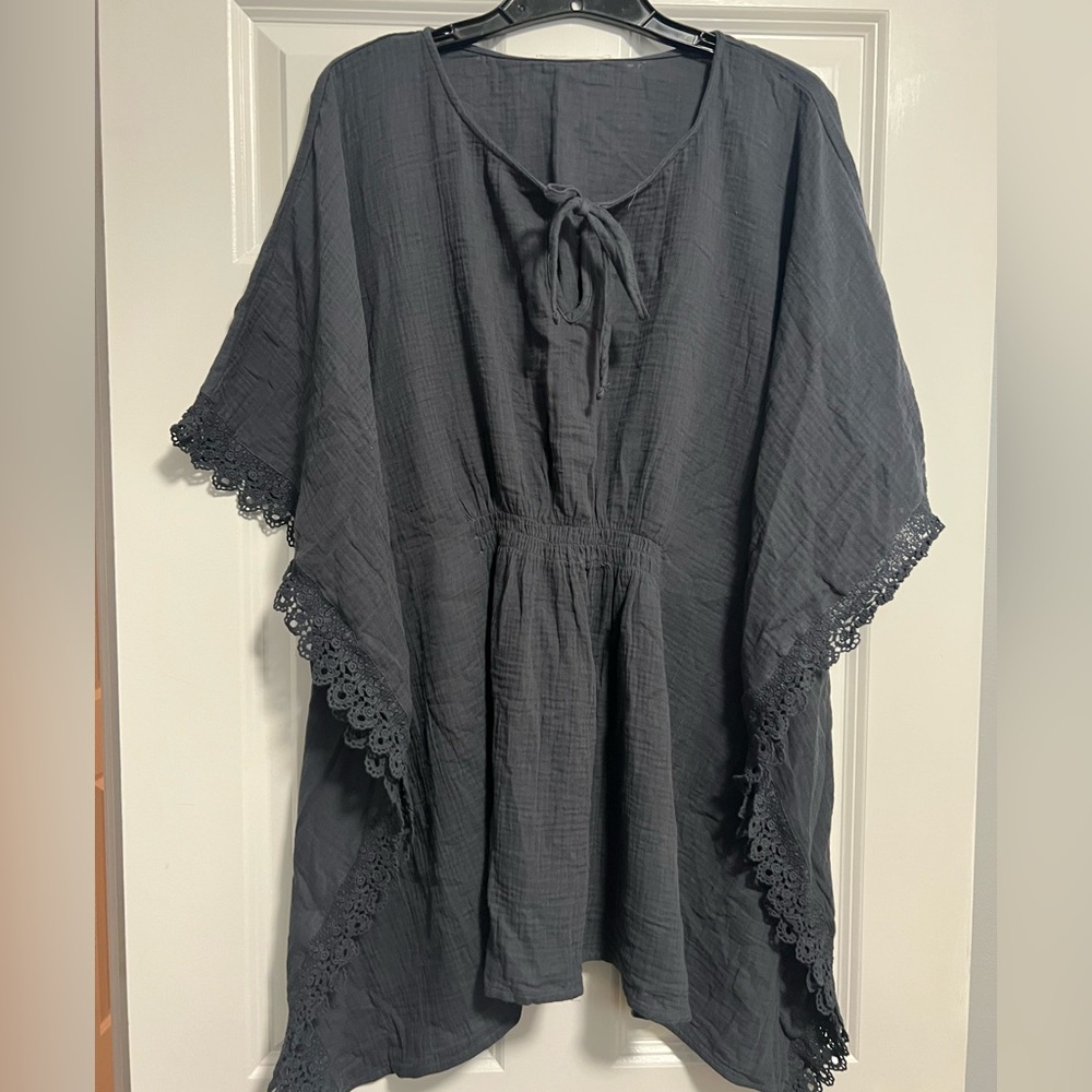 Beach Cover-up- Lane Bryant - C & C California -  Charcoal- NWT